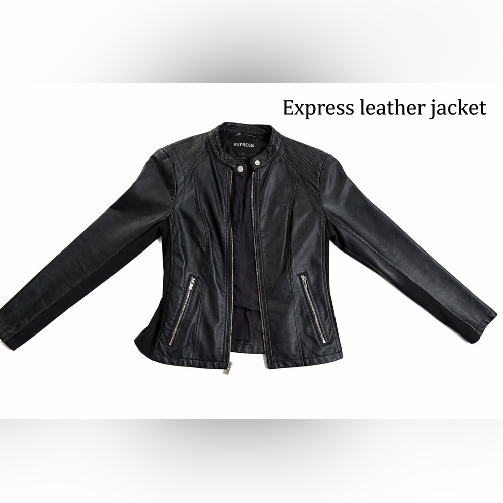 Express Women's Black Leather Jacket